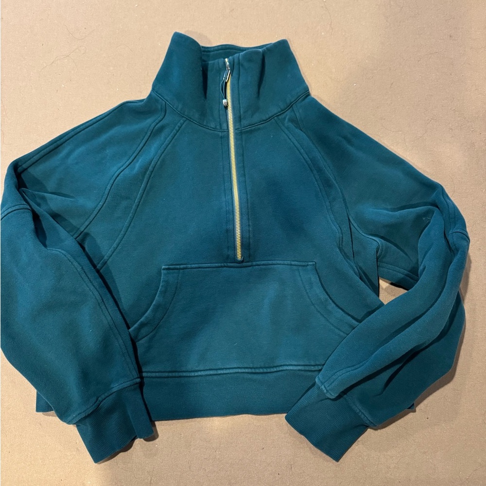 lululemon athletica dark green Half-Zip Sweatshirt